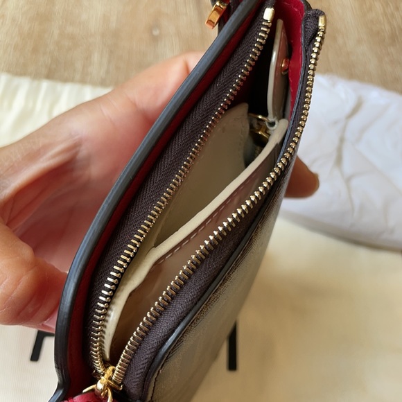 Fendi Bustine 3 Pockets Crossbody Leather and Zucca Coated Canvas Monogram Mini - Picture 7 of 12